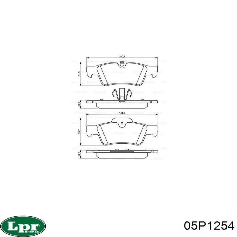Колодки дисковые  LPR 05P1254 цена, от 25.64 USD