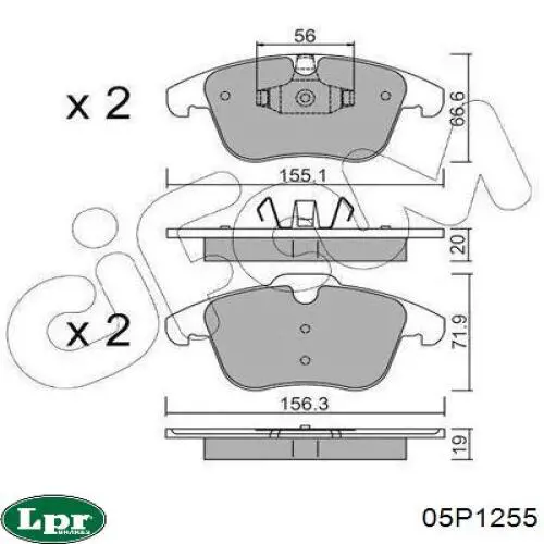05P1255 LPR Колодки передние