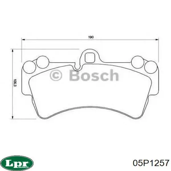 05P1257 LPR Колодки передние