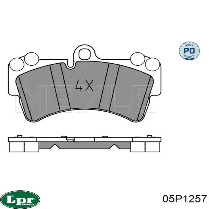 Передние тормозные колодки 05P1257 LPR