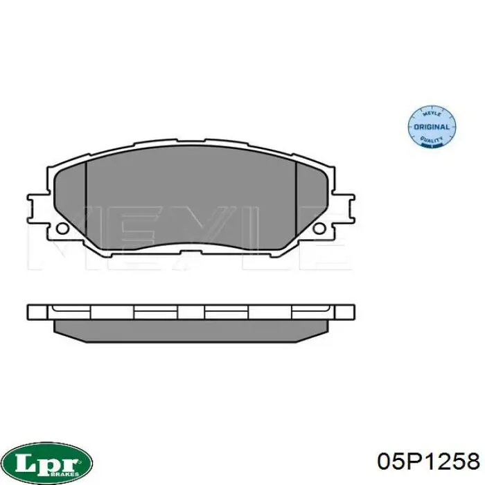 Передние тормозные колодки 05P1258 LPR