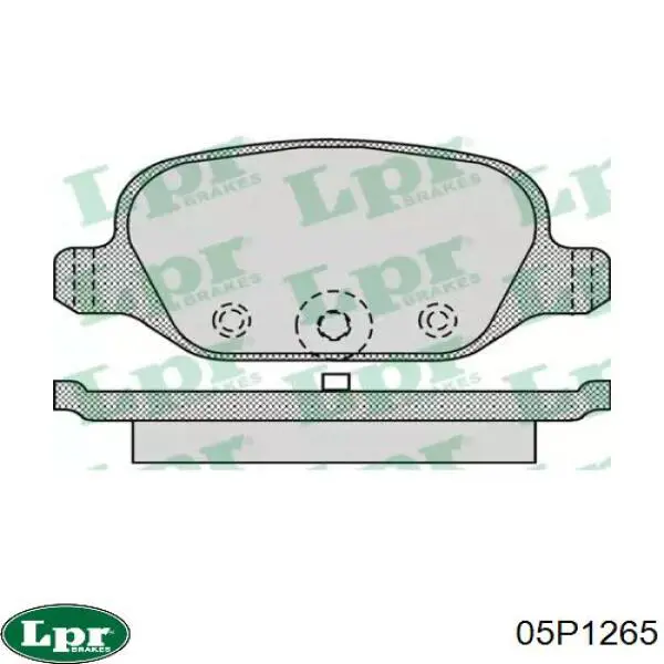 Задние тормозные колодки 05P1265 LPR