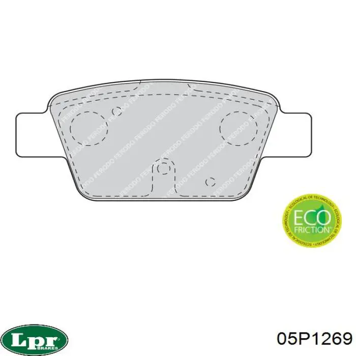 Задние тормозные колодки 05P1269 LPR