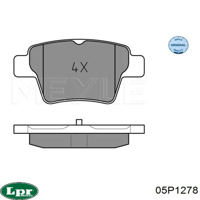 Задние дисковые колодки LPR 05P1278