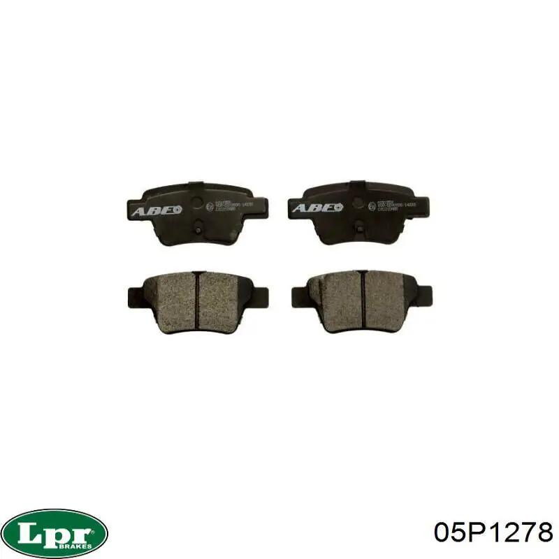 05P1278 LPR Колодки тормозные дисковые комплект