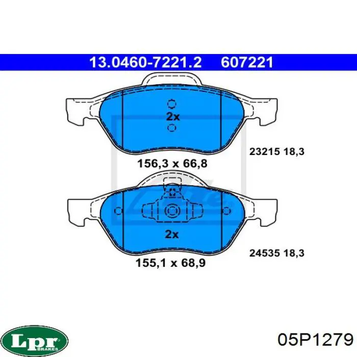 Тормозные колодки LPR 05P1279