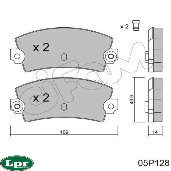 Колодки дисковые  LPR 05P128 цена, от 12.36 USD