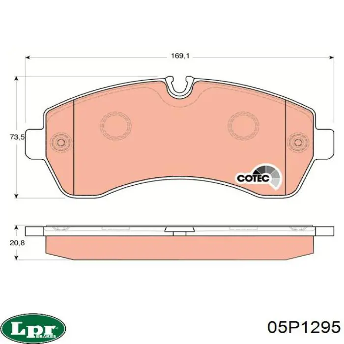 05P1295 LPR Колодки передние