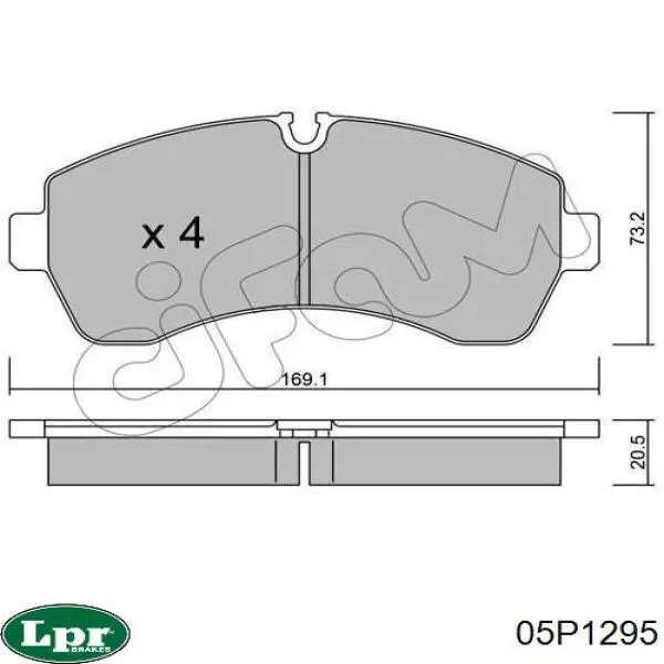 Тормозные колодки LPR 05P1295