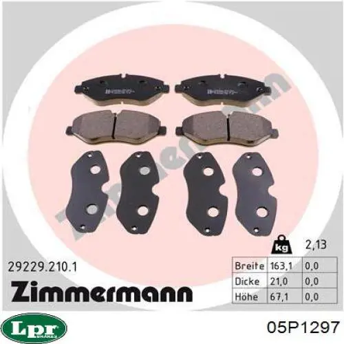Тормозные колодки LPR 05P1297