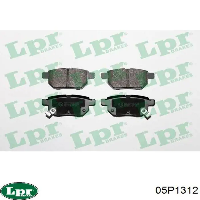 Купить 05P1312 LPR Колодки тормозные задние, дисковые