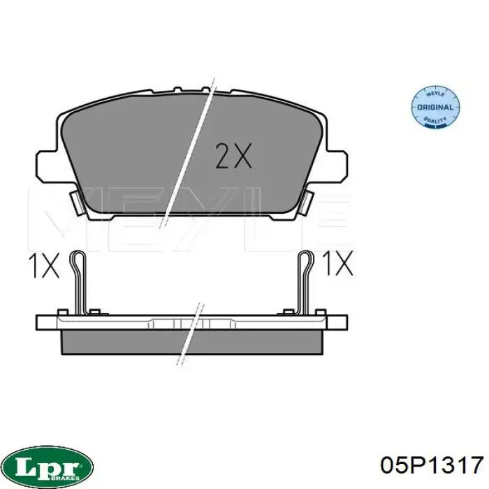 Передние тормозные колодки 05P1317 LPR