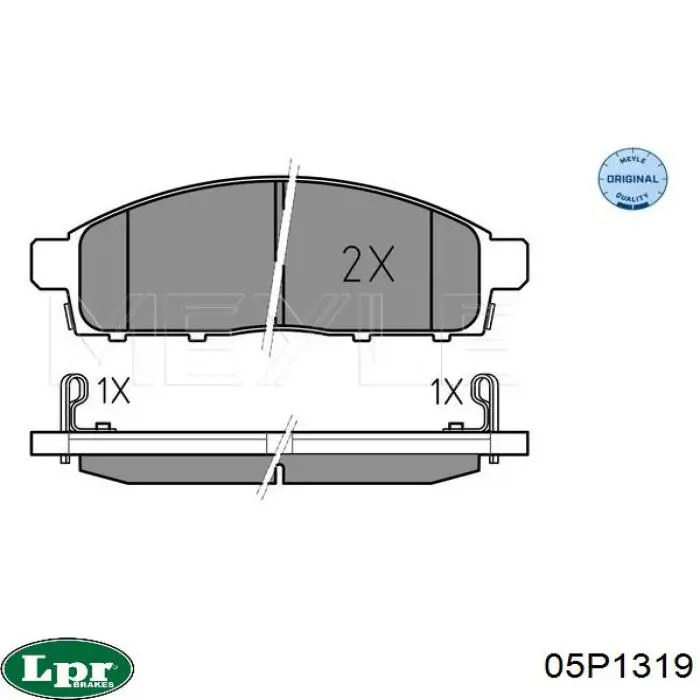 Передние тормозные колодки 05P1319 LPR