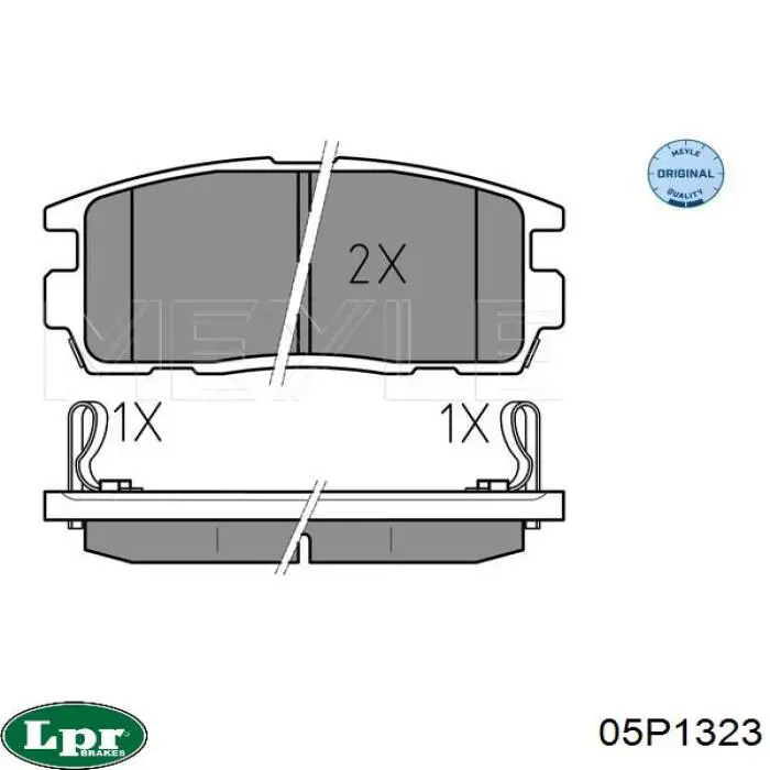 Задние тормозные колодки 05P1323 LPR
