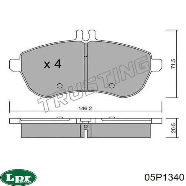05P1340 LPR Колодки передние