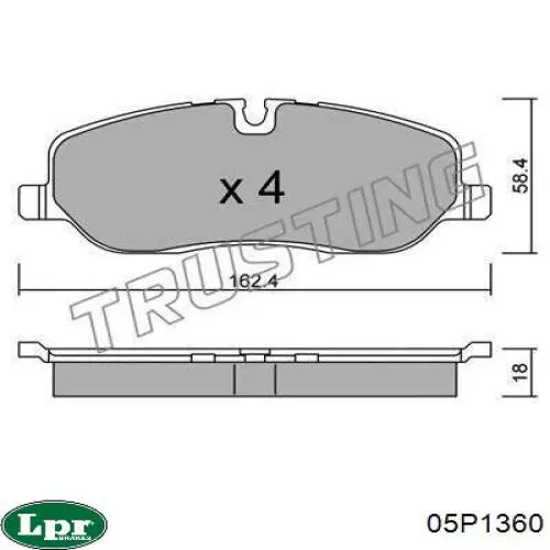 Колодки LPR 05P1360 цена, от 38.77 USD