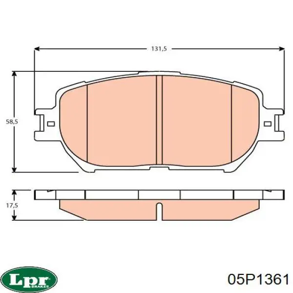 Тормозные колодки LPR 05P1361