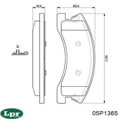 05P1365 LPR Колодки передние