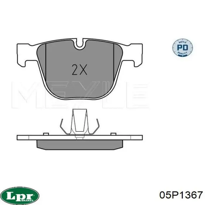 Задние тормозные колодки 05P1367 LPR