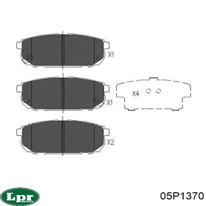 Купить 05P1370 LPR Колодки тормозные задние, дисковые