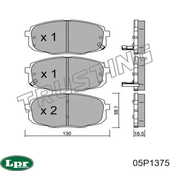 Тормозные колодки LPR 05P1375