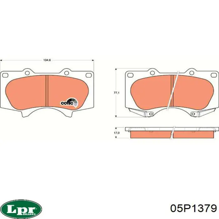 05P1379 LPR Колодки передние