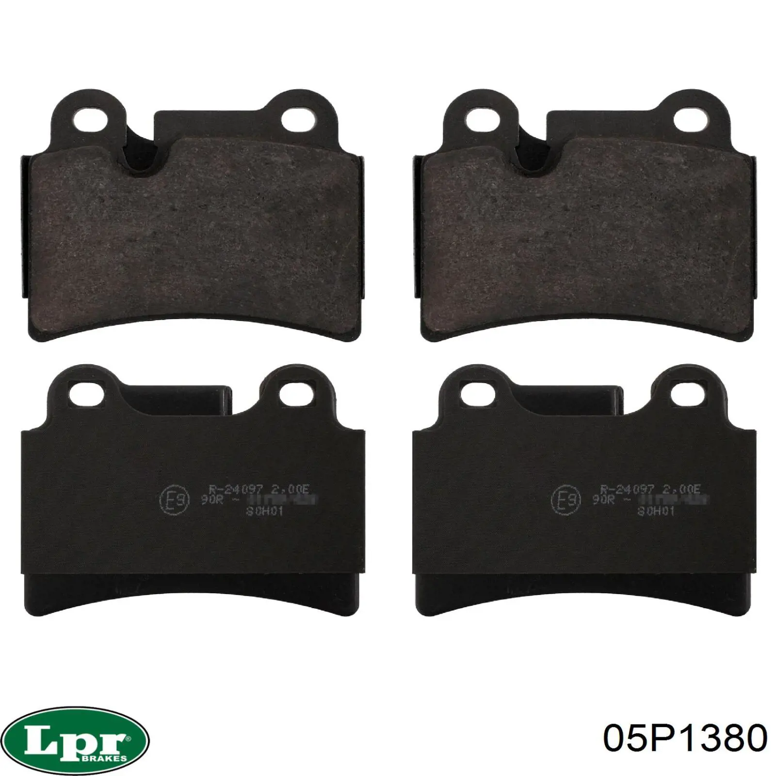 Купить 05P1380 LPR Колодки тормозные задние, дисковые