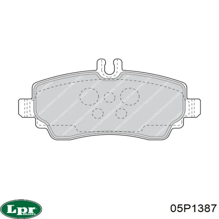 Купить 05P1387 LPR Колодки тормозные