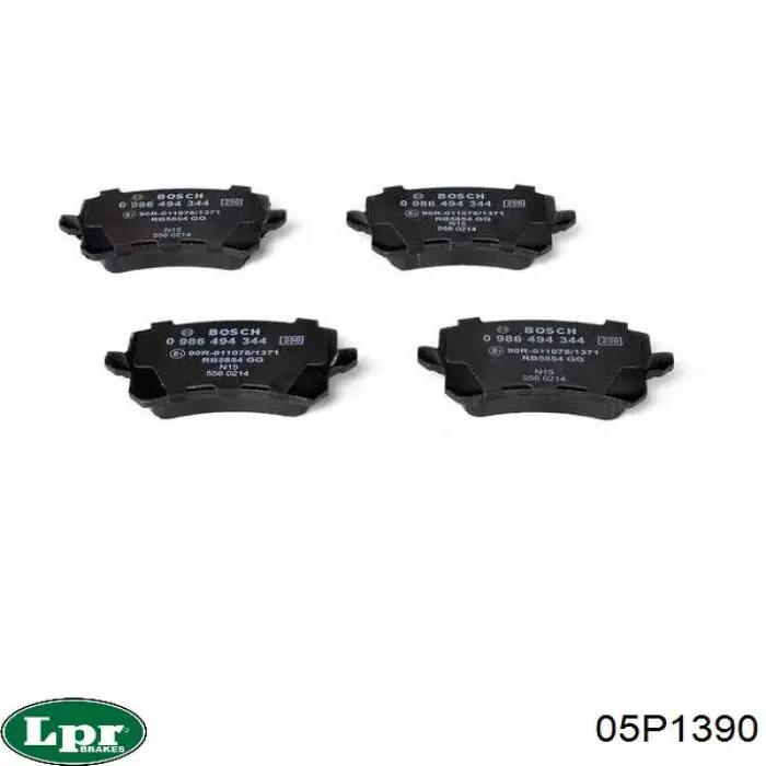 Задние тормозные колодки 05P1390 LPR