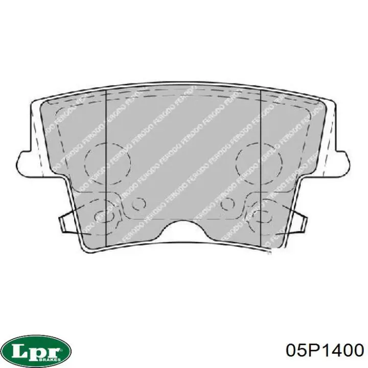 Задние тормозные колодки 05P1400 LPR