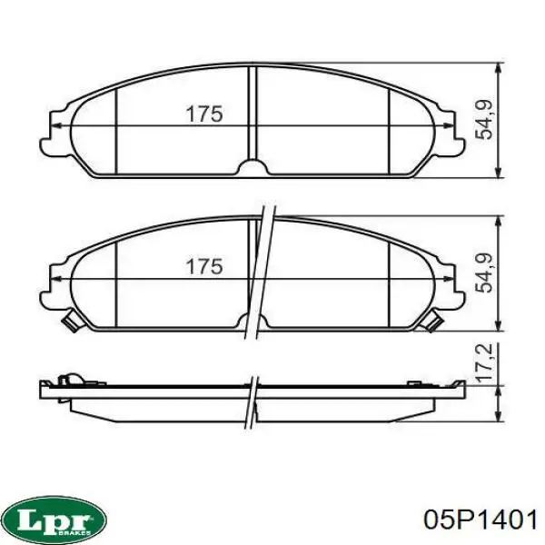 Колодки LPR 05P1401 цена, от 28.01 USD
