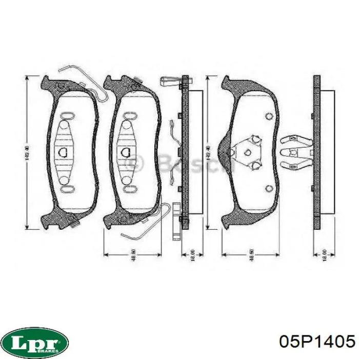 Колодки дисковые  LPR 05P1405 цена, от 23.15 USD