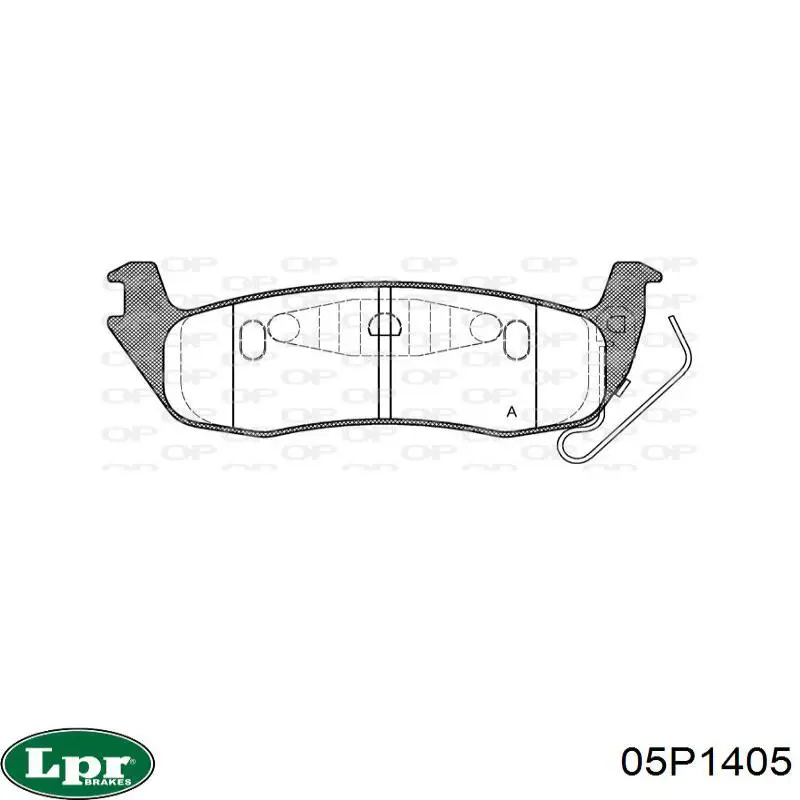05P1405 LPR Колодки тормозные дисковые комплект