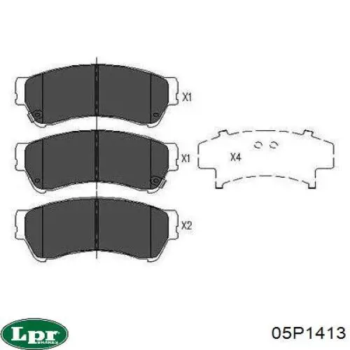Купить 05P1413 LPR Колодки тормозные
