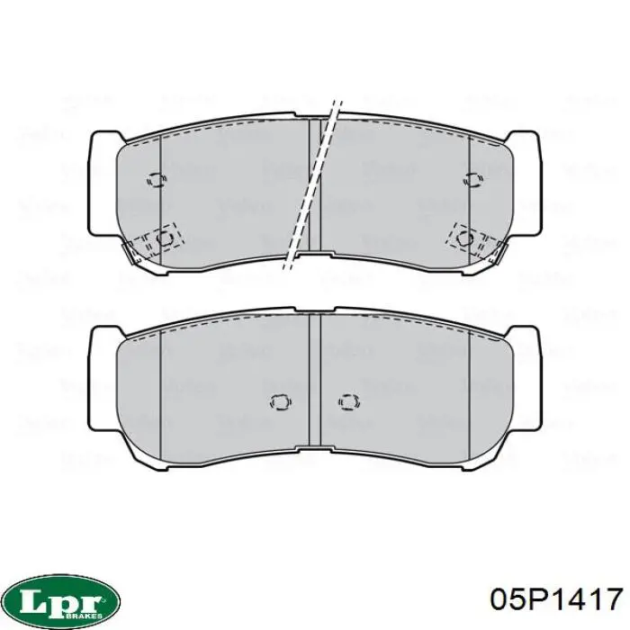 Задние дисковые колодки LPR 05P1417