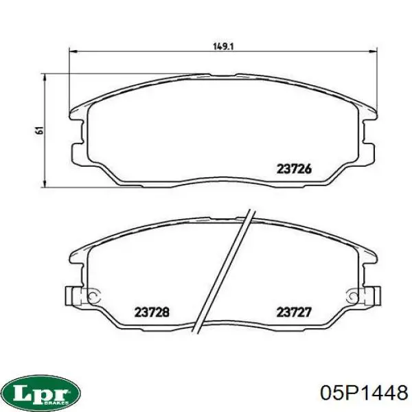 Купить 05P1448 LPR Колодки тормозные