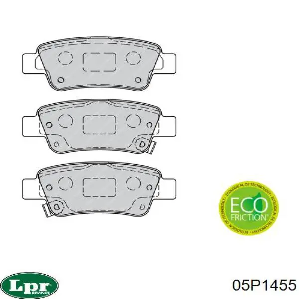 05P1455 LPR Колодки тормозные дисковые комплект
