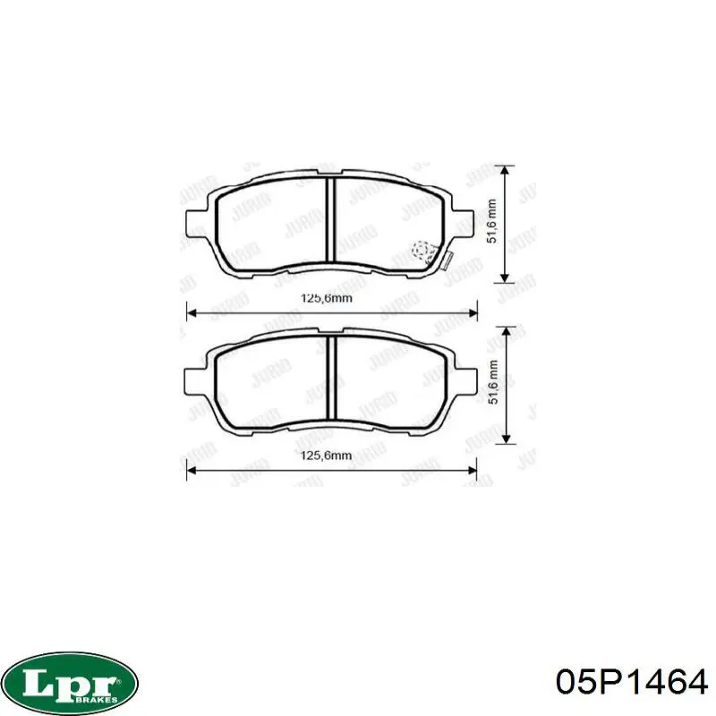 Тормозные колодки LPR 05P1464