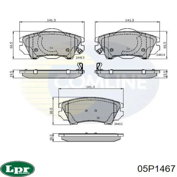 Купить 05P1467 LPR Колодки тормозные