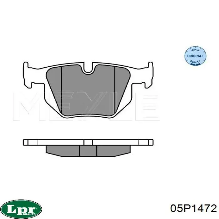 Задние тормозные колодки 05P1472 LPR