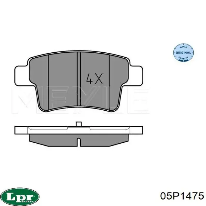Задние дисковые колодки LPR 05P1475