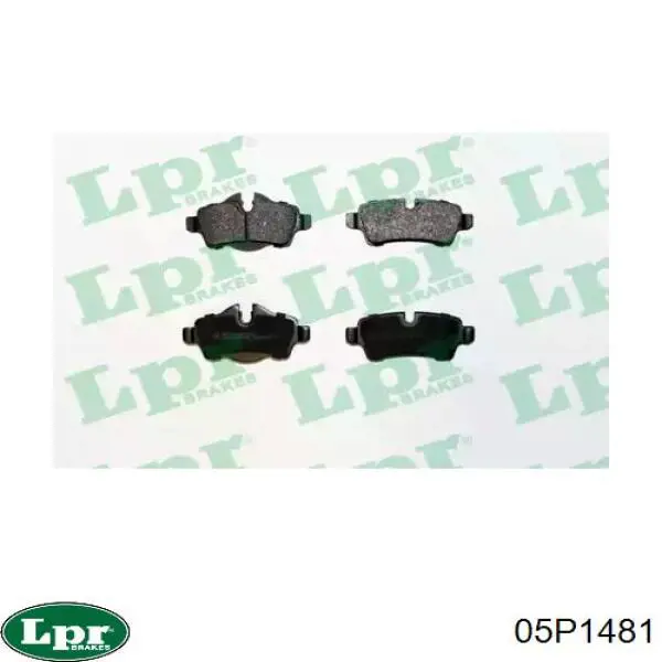 Купить 05P1481 LPR Колодки тормозные задние, дисковые