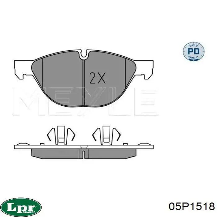 Передние тормозные колодки 05P1518 LPR
