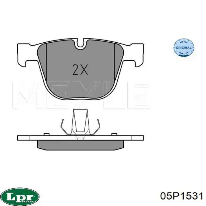 Задние тормозные колодки 05P1531 LPR