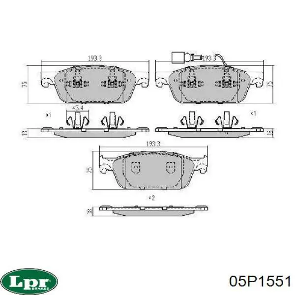 05P1551 LPR Колодки передние