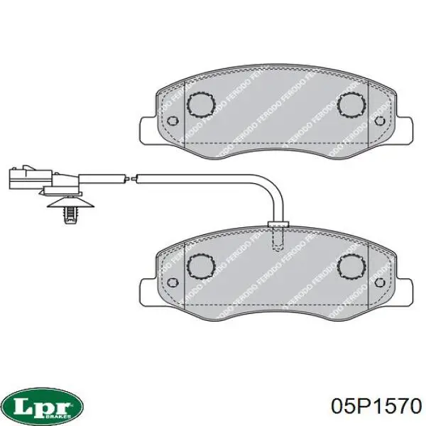 Задние тормозные колодки 05P1570 LPR