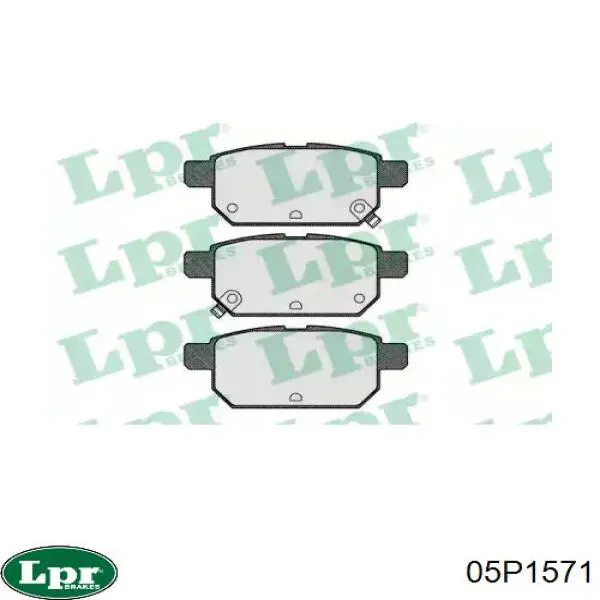 Купить 05P1571 LPR Колодки тормозные задние, дисковые