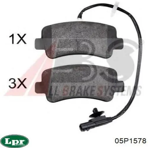 Задние тормозные колодки 05P1578 LPR