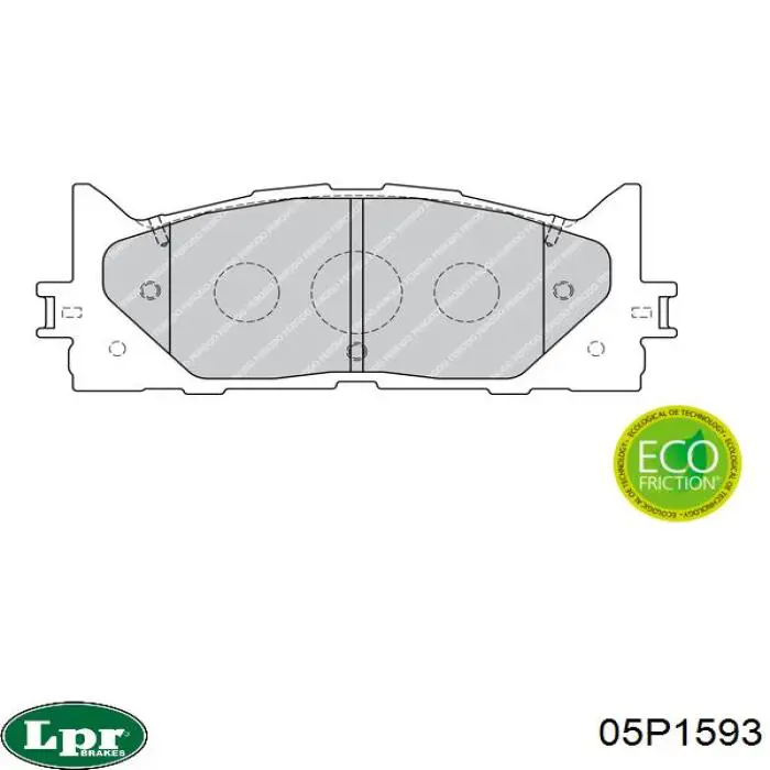 Передние тормозные колодки 05P1593 LPR