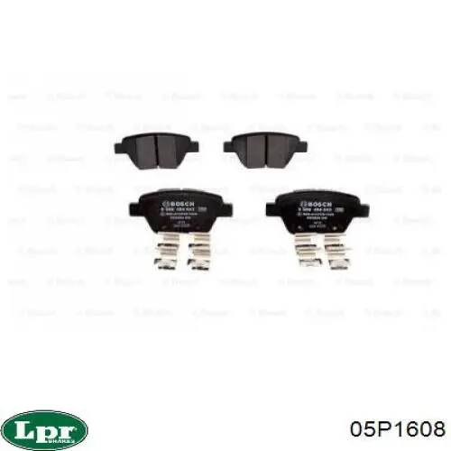 Купить 05P1608 LPR Колодки тормозные задние, дисковые